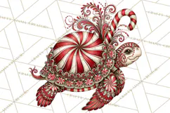 Whimsical Peppermint Animal PNG Christmas Clipart Product Image 5