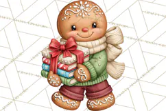 Downtown Gingerbread Town Characters Clipart PNG Product Image 5