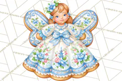 Chinoiserie Gingerbread Christmas Clipart PNG Product Image 5