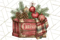 Vintage Farmhouse Christmas Decor PNG Product Image 5
