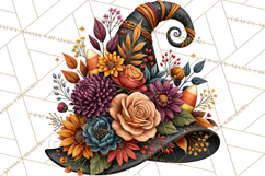 Halloween Floral Clipart PNG Spooky Flowers Images Product Image 5