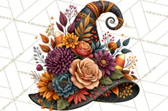 Halloween Floral Clipart PNG Spooky Flowers Images Product Image 5
