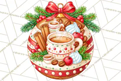Multi Themed Christmas Ornament Clipart PNG Product Image 5