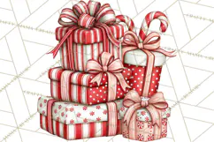 Peppermint Christmas Treasures Clipart PNG, Candy Cane Product Image 5