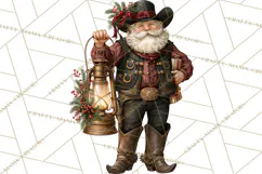 Western Christmas Clipart PNG, Cowboy Christmas, Rustic Product Image 5