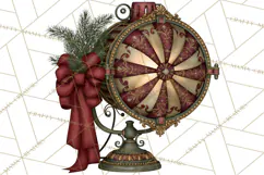 Christmas Circus Clipart, Vintage Christmas Circus PNG Product Image 5