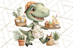 Cute Summer Dinosaur Clipart Sweet Treat Dino PNG Product Image 4