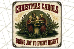 Vintage Christmas Metal Sign Clipart, Funny, Inspirational Product Image 5