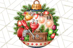 Sports Occupation Christmas Ornaments PNG Clipartt Product Image 5