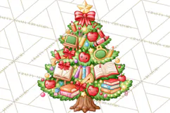 Multi Themed Christmas Trees Clipart PNG Product Image 5