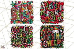 Whimsical Christmas Shirt Graphic PNG Holiday Doodle Quote Product Image 1