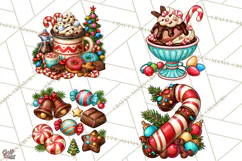 Cocoa Christmas Clipart, Chocolate Coffee Holiday PNG Product Image 1