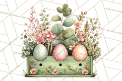 Mint Cottagecore Kitchen Clipart, Vintage Country Floral Png Product Image 5