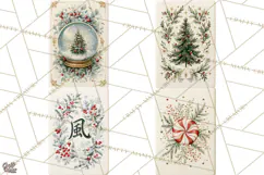 Christmas Mahjong Clipart, Holiday Mahjong Tiles PNG Product Image 1