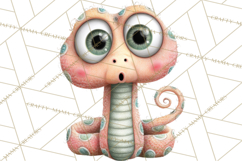 Cute Snake Clipart Pastel Reptile PNG Product Image 5