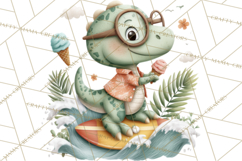 Cute Summer Dinosaur Clipart Sweet Treat Dino PNG Product Image 5
