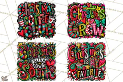 Whimsical Christmas Shirt Graphic PNG Holiday Doodle Quote Product Image 1