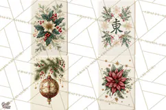 Christmas Mahjong Clipart, Holiday Mahjong Tiles PNG Product Image 1