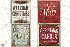 Farmhouse Christmas Signs PNG Product Image 1