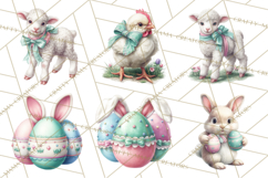 Easter Egg Hunt Clipart, Easter PNG, Sublimation Designs Product Image 2