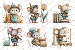 Mischievous Mouse Occupation Clipart PNG Product Image 4