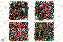 Whimsical Christmas Shirt Graphic PNG Holiday Doodle Quote Product Image 1