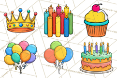 Birthday Party Clipart PNG Graphics, Birthday PNG Product Image 3