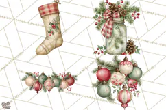 Vintage Farmhouse Christmas Decor PNG Product Image 1