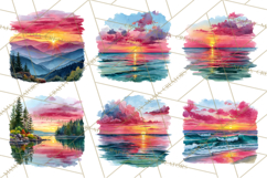 Watercolor Inspirational Landscape Backgrounds Product Image 3