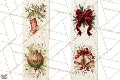 Christmas Mahjong Clipart, Holiday Mahjong Tiles PNG Product Image 1
