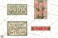 Farmhouse Christmas Signs PNG Product Image 1