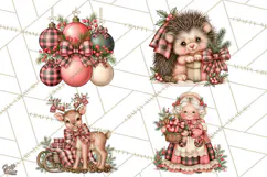 Buffalo Plaid Christmas PNG Clipart Product Image 1