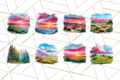 Watercolor Inspirational Landscape Backgrounds Product Image 4