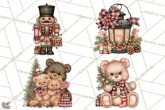 Buffalo Plaid Christmas PNG Clipart Product Image 1