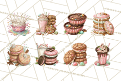Milk Cookies Candy Chocolate Dessert Clipart PNG Product Image 4