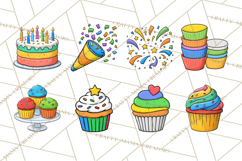 Birthday Party Clipart PNG Graphics, Birthday PNG Product Image 4
