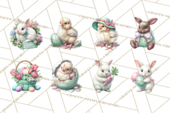 Easter Egg Hunt Clipart, Easter PNG, Sublimation Designs Product Image 4