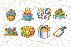 Birthday Party Clipart PNG Graphics, Birthday PNG Product Image 5