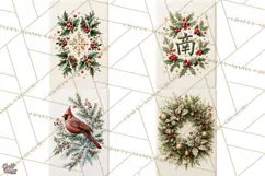 Christmas Mahjong Clipart, Holiday Mahjong Tiles PNG Product Image 1
