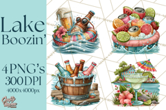Lake Life Booze Clipart PNG Product Image 1