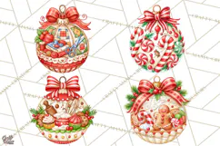 Multi Themed Christmas Ornament Clipart PNG Product Image 1