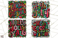 Whimsical Christmas Shirt Graphic PNG Holiday Doodle Quote Product Image 1