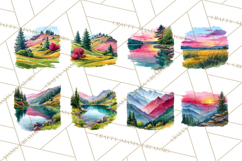 Watercolor Inspirational Landscape Backgrounds Product Image 5