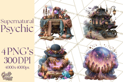 Witch Psychic Gothic Supernatural Clipart PNG Product Image 1
