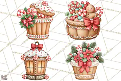 Downtown Gingerbread Town Accessories Clipart PNG Product Image 1