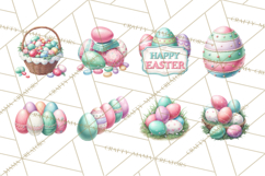 Easter Egg Hunt Clipart, Easter PNG, Sublimation Designs Product Image 6