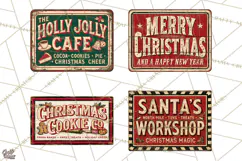 Vintage Christmas Signs Clipart PNG Product Image 1