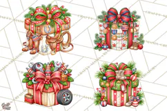 Sports & Occupations Christmas Gifts Clipart Product Image 1