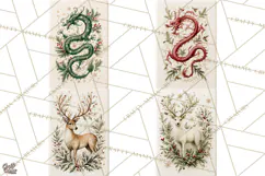 Christmas Mahjong Clipart, Holiday Mahjong Tiles PNG Product Image 1