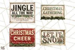 Farmhouse Christmas Signs PNG Product Image 1